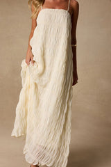 Louisiana Ivory Smocked Shift Maxi Dress
