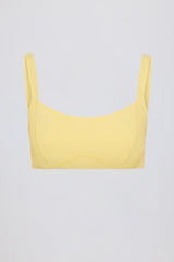 Soft Active Seam-Detail Sports Bra in Lemon
