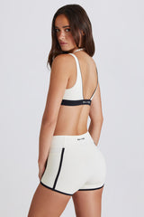 Soft Active Contrast Mini Shorts in Coconut