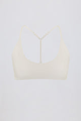 Soft Active Racerback Sports Bra in Oat
