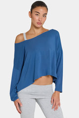 ButterCloud™ Slouchy Off-Shoulder Top in Marine
