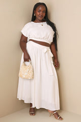 Brings You Back Ivory Two-Piece Midi Dress