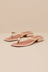 Barty Light Natural Raffia Flip Flop Sandals