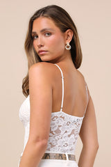 Midnight Romance Ivory Lace Bodysuit