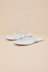 Leanna Aqua Strappy Slide Sandals