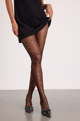 Bare Contour™ Black Heart Polka Dot Sheer Tights