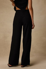 Jayden Black Wide-Leg Trousers