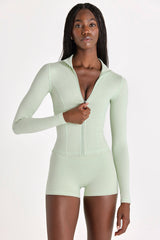 Soft Active Zip-Up Jacket in Pistachio