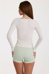 ButterCloud™ Tie-Front Top in Coconut