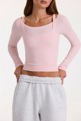 ButterCloud™ Layered Top  in Blush