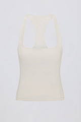 Soft Active Racerback Tank Top in Oat