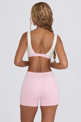 Ruched Mini Shorts in Bloom